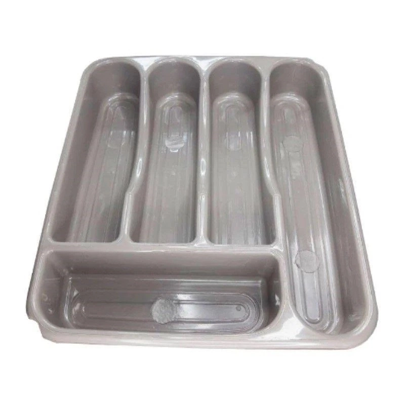 Porta Talher Com Tampa Marrom Plasvale