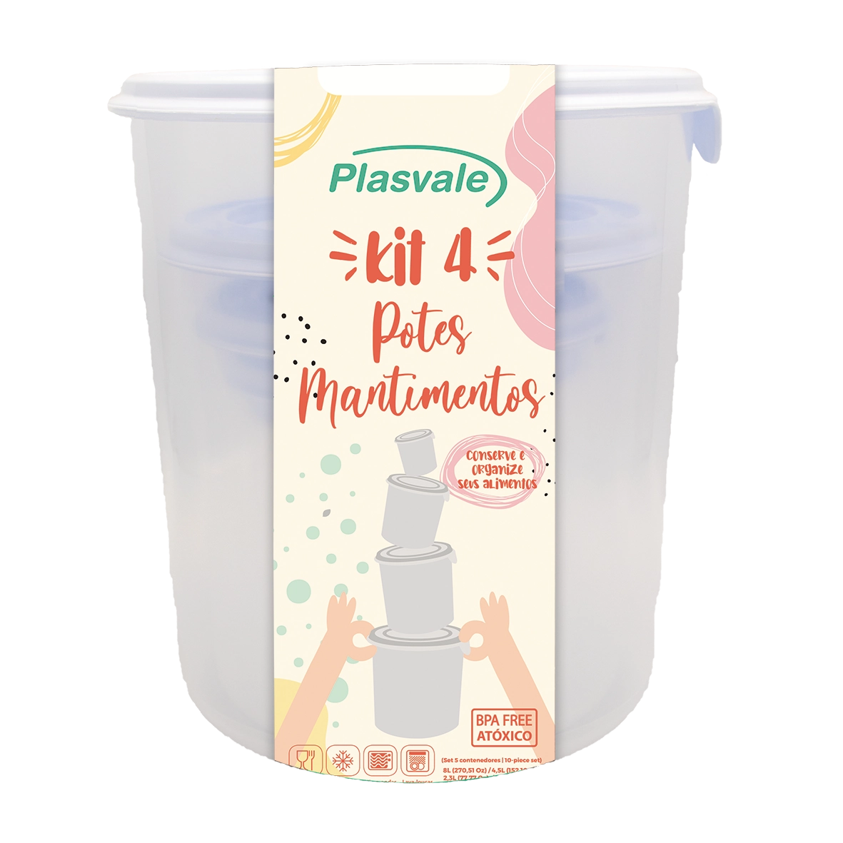 Conj Pote Mant Plasvale C/4