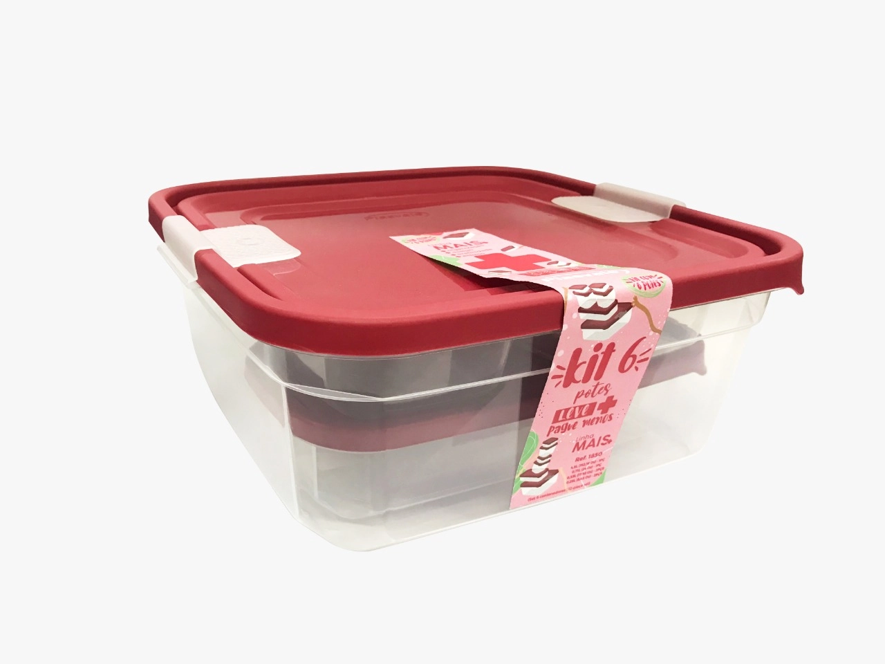 Kit Pote Linha Mais 6pcs 1850 Plasvale