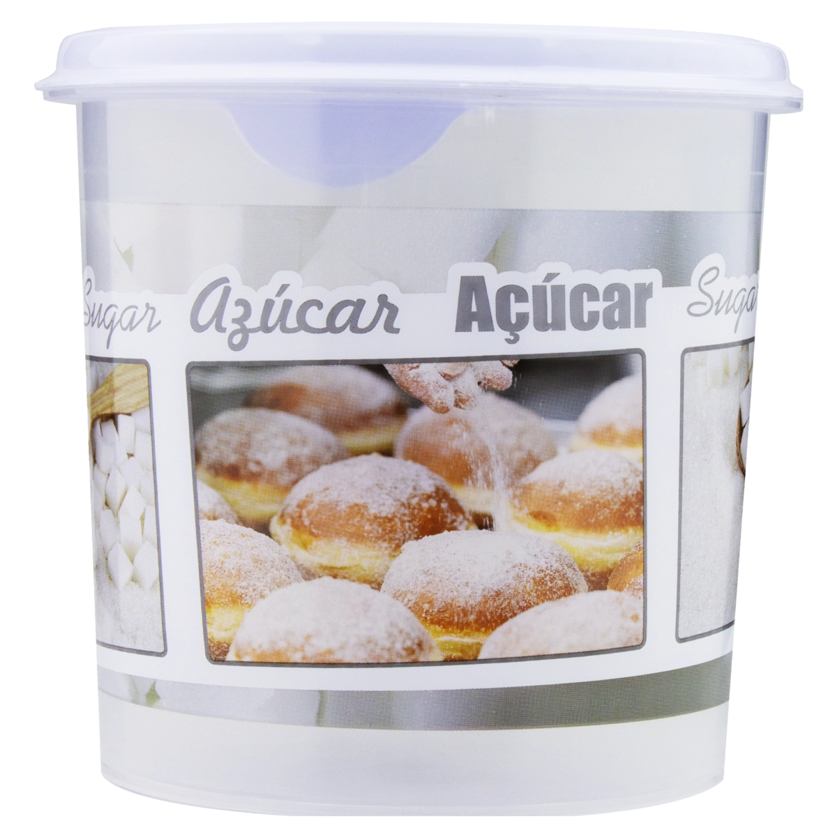 Pote Plástico Branco Redondo Açúcar 1,4l Plasvale