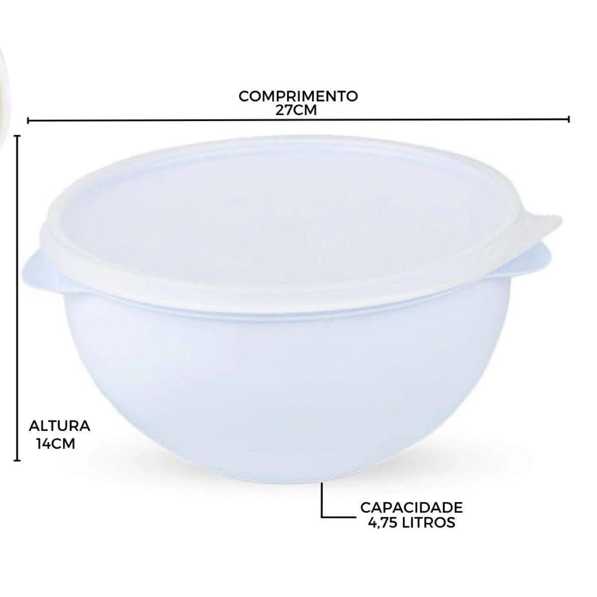 Pote 4.75l Redondo Hermetico 244 Plasvale