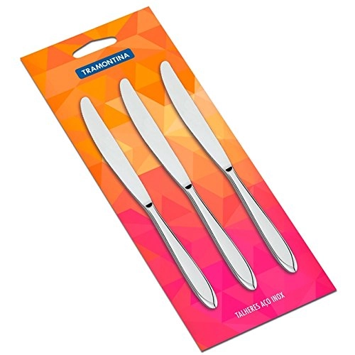 Jogo Faca Mesa Aco Inox 3pc Laguna