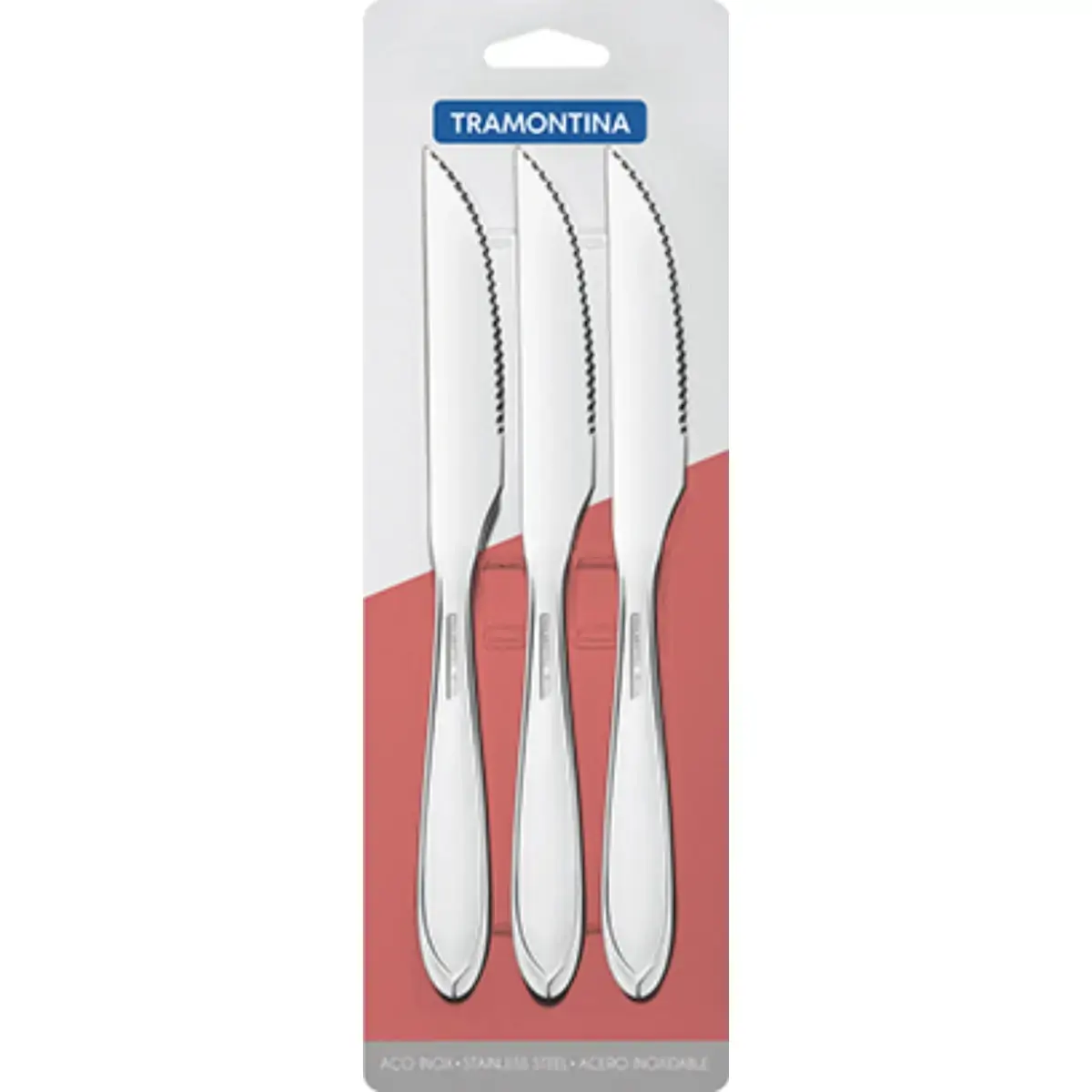 Jogo de Faca para Churrasco Aço Inox 3 Peças Tramontina
