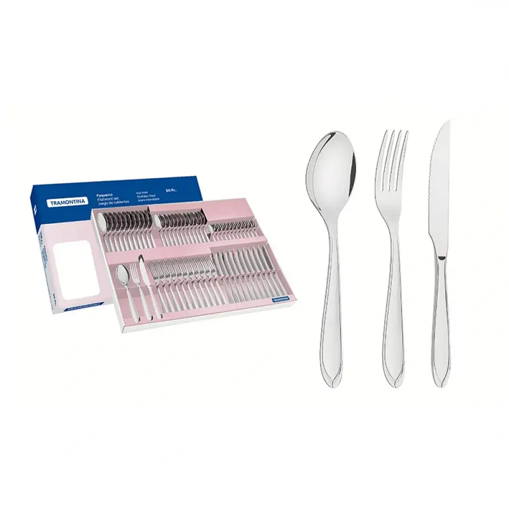 Faqueiro Aço Inox 60 Peças Laguna
