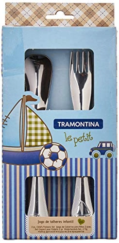 Conjunto Talheres Infantil Tramontina Le Petit Menino Inox 2 Peças