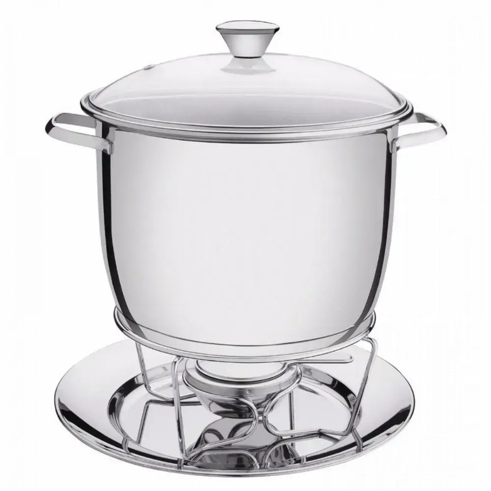 Rechaud Allegra Aço Inox Fundo Triplo com Fogareiro 7,50L