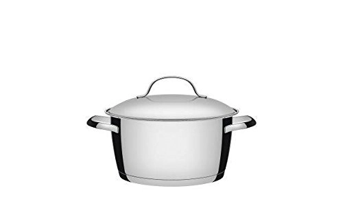 Caçarola Funda Tramontina Allegra em Aço Inox com Fundo Triplo 18 cm 2,2 litros