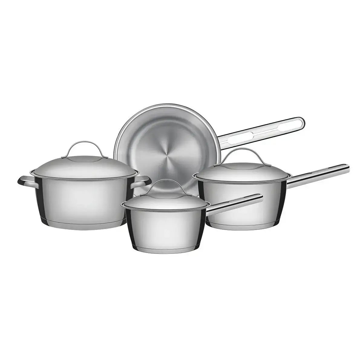 Conjunto de Panelas Allegra Inox 4 Peças Tramontina