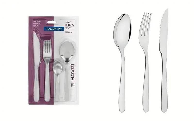 Faqueiro Aço Inox 24 Peças Havaí