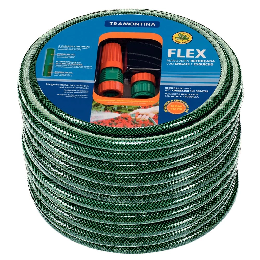 Mangueira Jardim Flex Especial com Engate Tramontina 15m