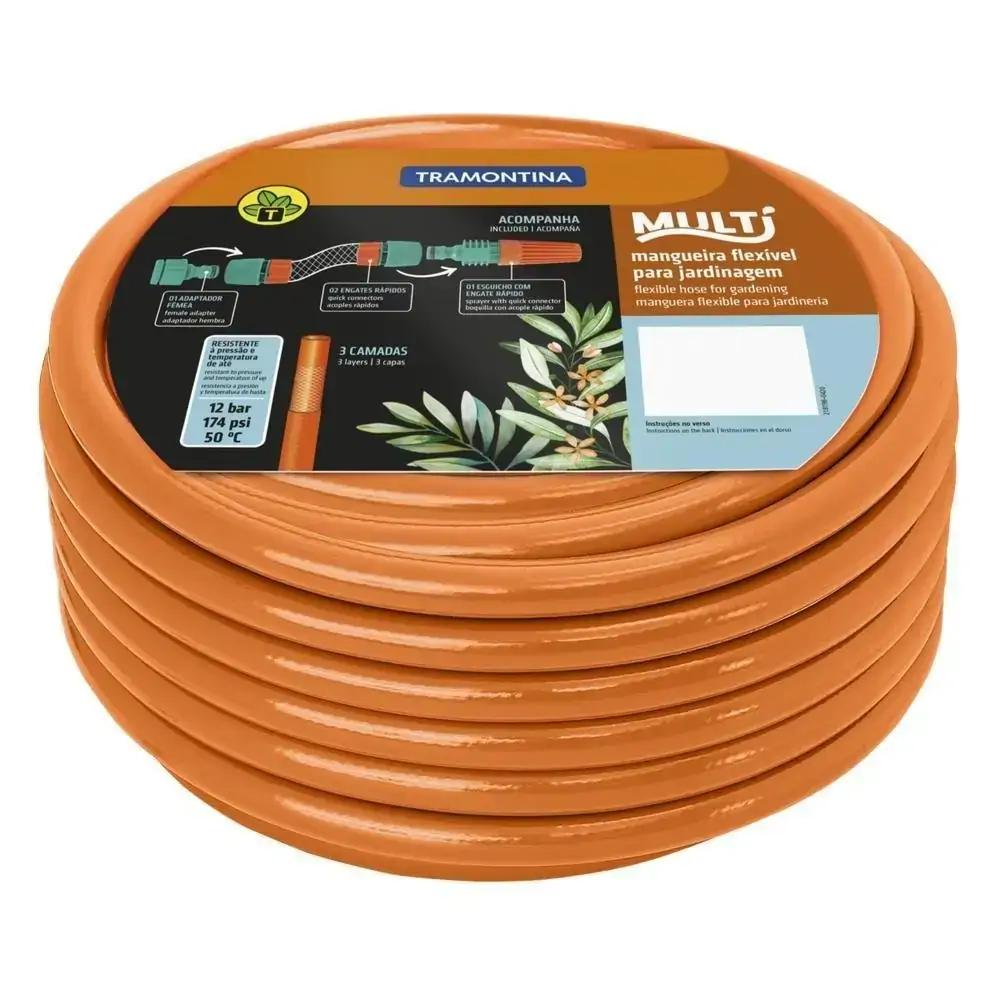 Mangueira Jardim Super Flex com Engate Tramontina 20m