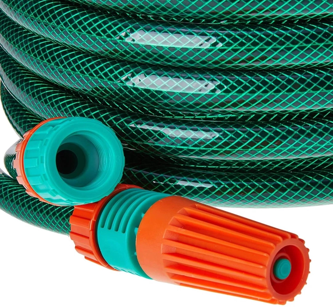 Mangueira Flex Tramontina Verde Engate Rosqueado Esguicho Suporte mural 15m