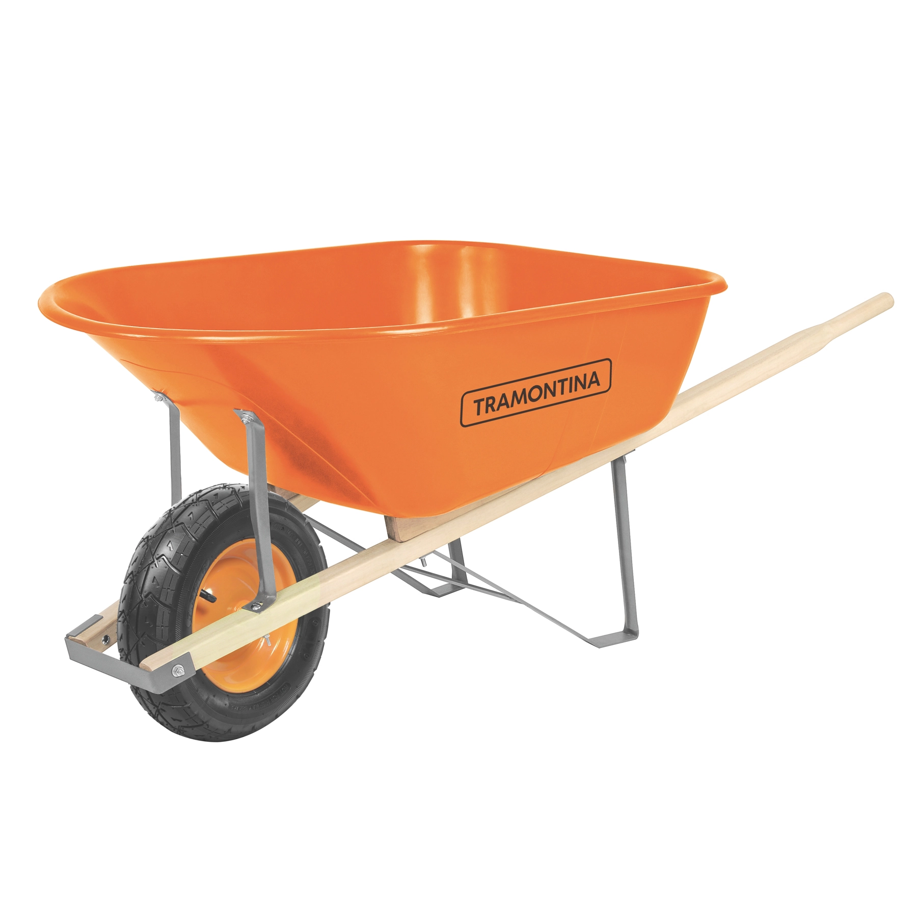 Carrinho de Mão 110L até 120kg Caçamba Plástica Extra Funda Tramontina