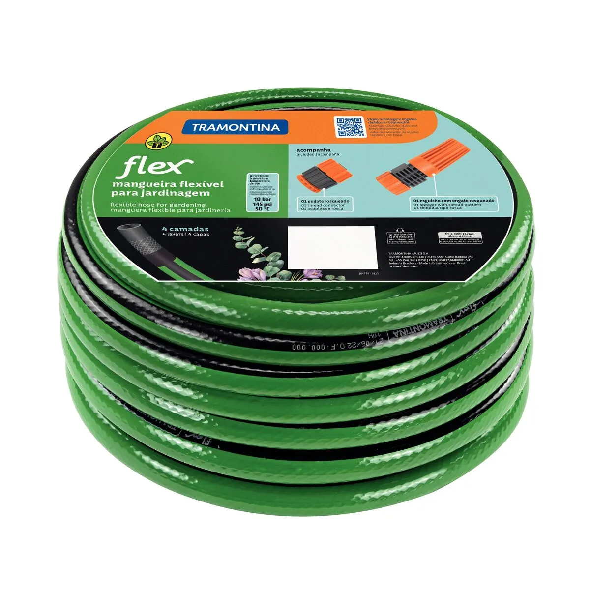Mangueira Tramontina 20m C Engate Verde