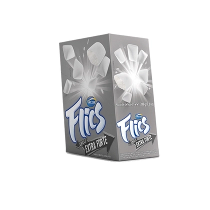 Chicle Flics Arcor Extra Forte 12unidade
