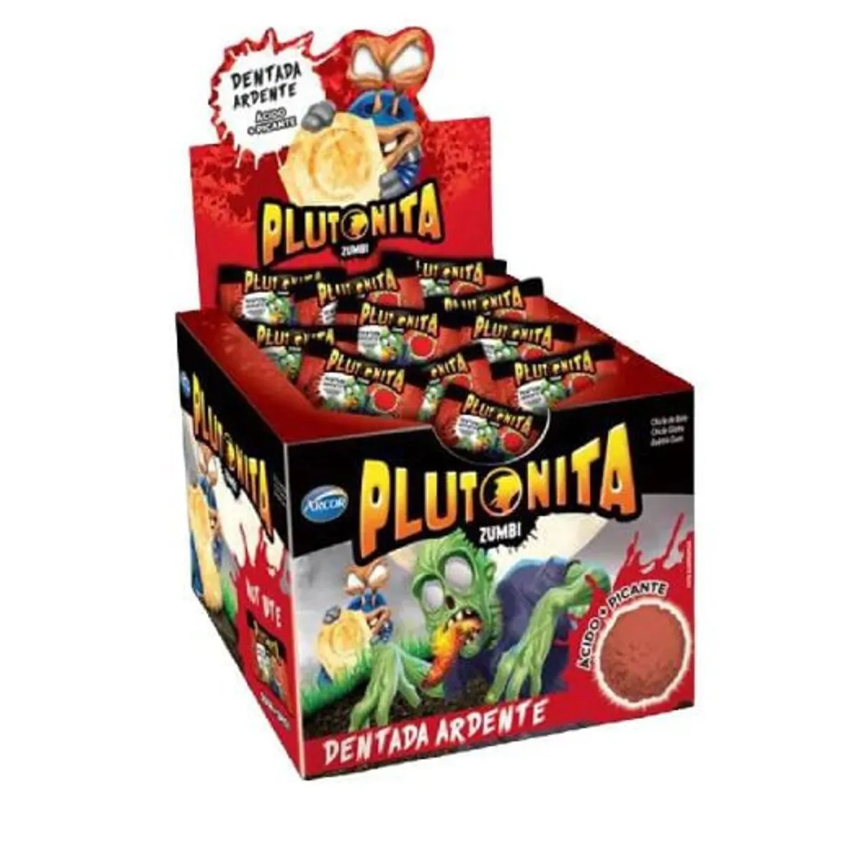 Chicle Plutonita Arcor Dentada Ardente 40unidade