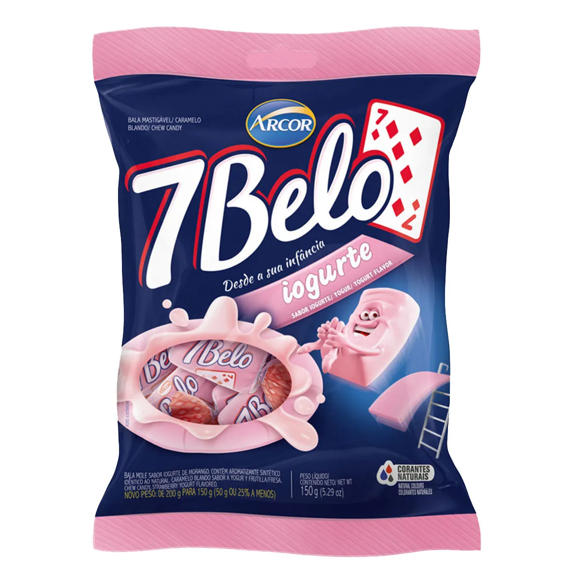 Bala de Iogurte 7 Belo da ARCO Pacote 150g