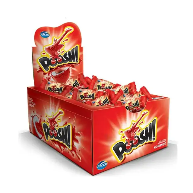 Chiclete Morango Poosh Caixa 200g