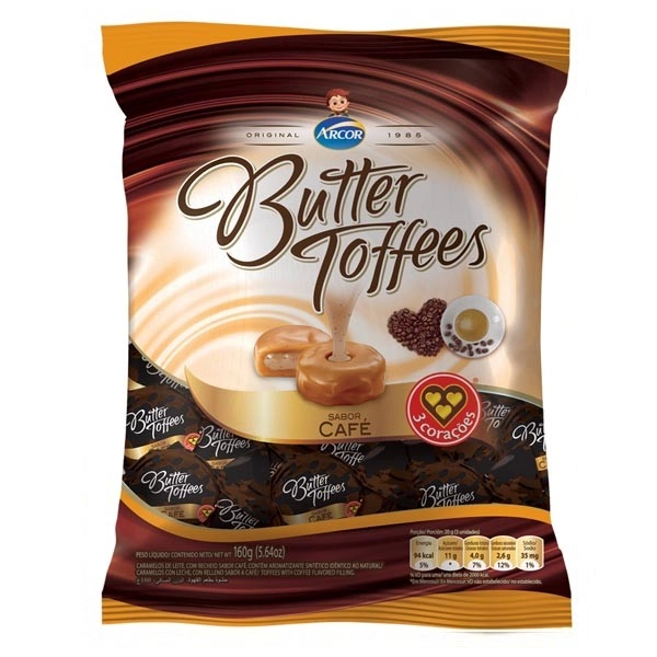 Balas Butter Toffees Café Arcor 130g
