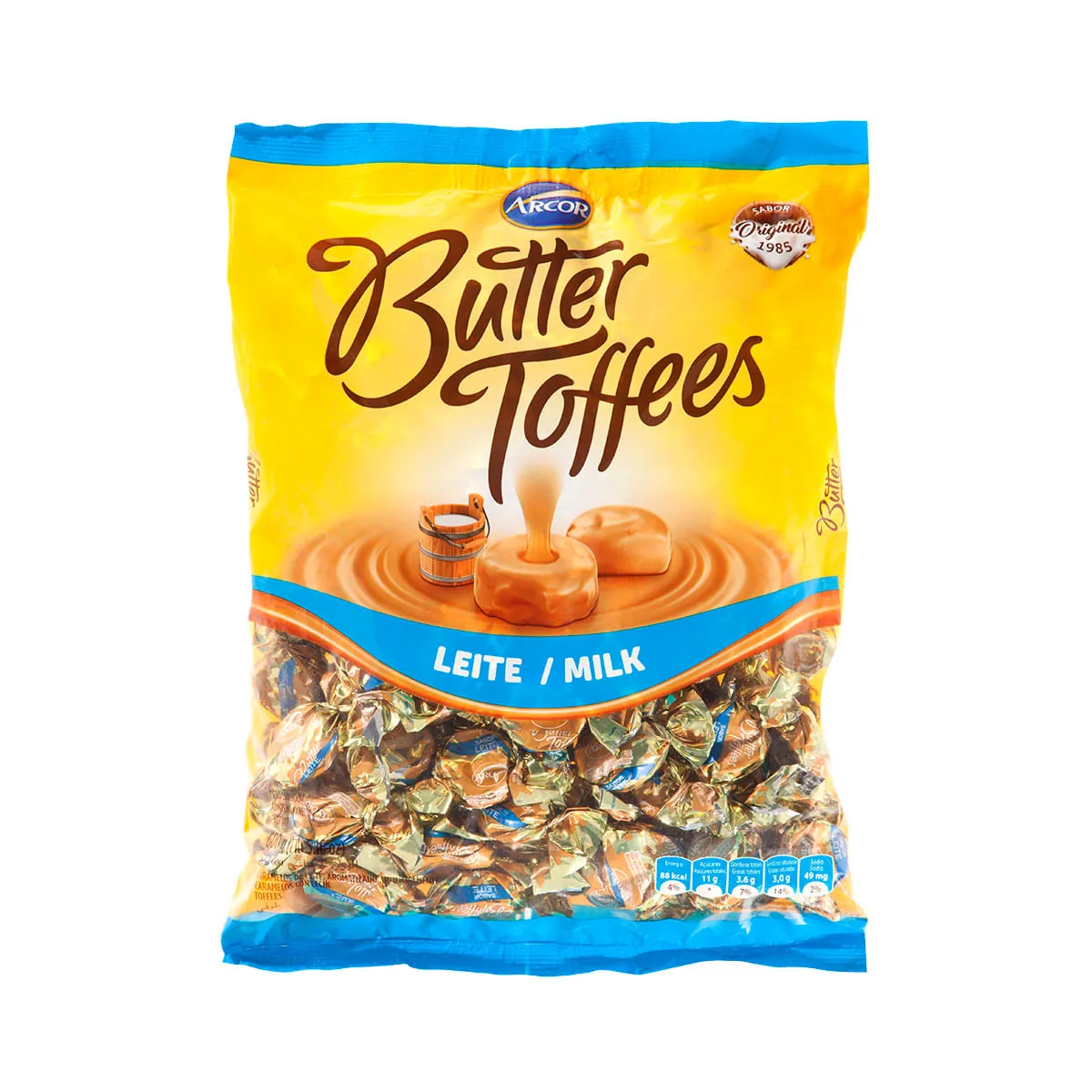 Bala De Caramelo Leite Butter Toffees Pacote 600g