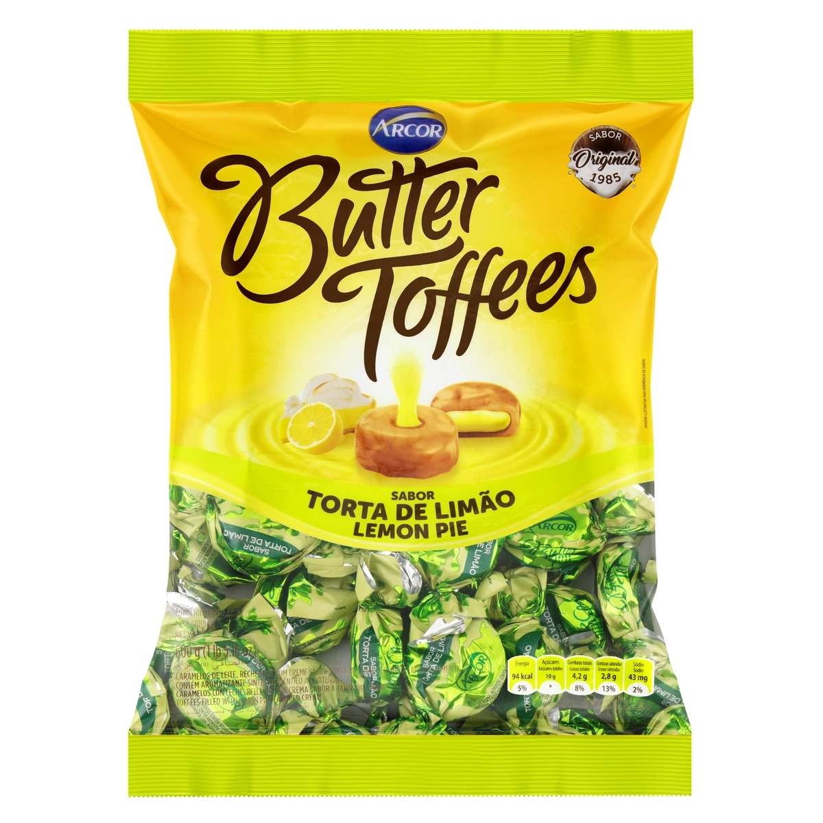 Bala De Caramelo Torta De Limão Butter Toffees Pacote 600g