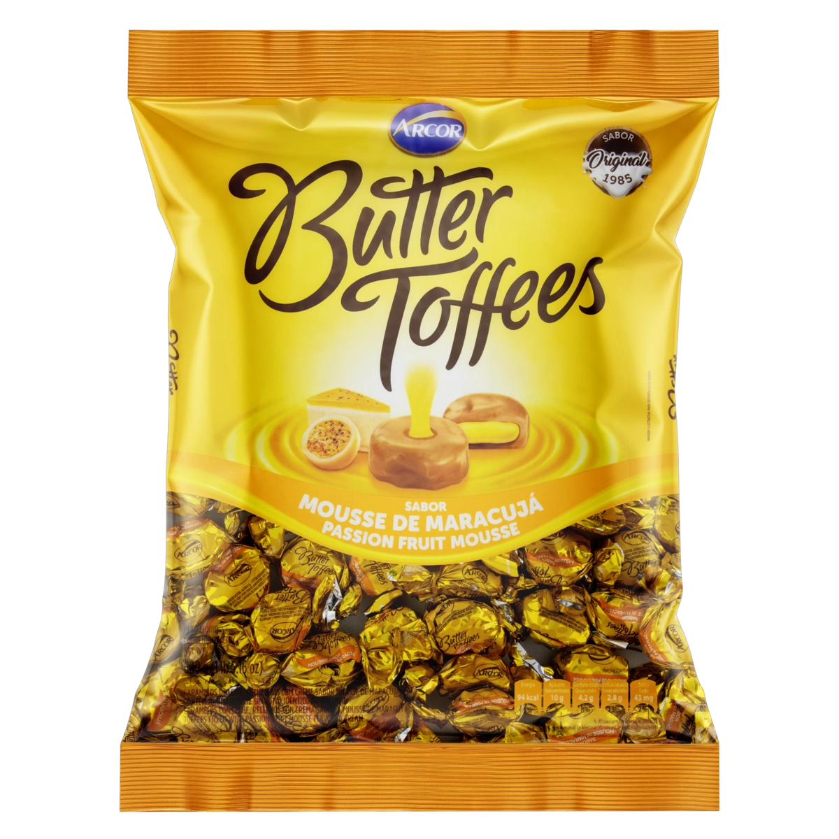 Bala De Caramelo Mousse De Maracujá Butter Toffees Pacote 600g