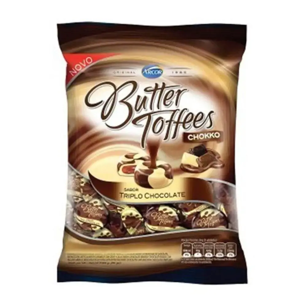 Bala Butter Toffees Triplo Choc 600g
