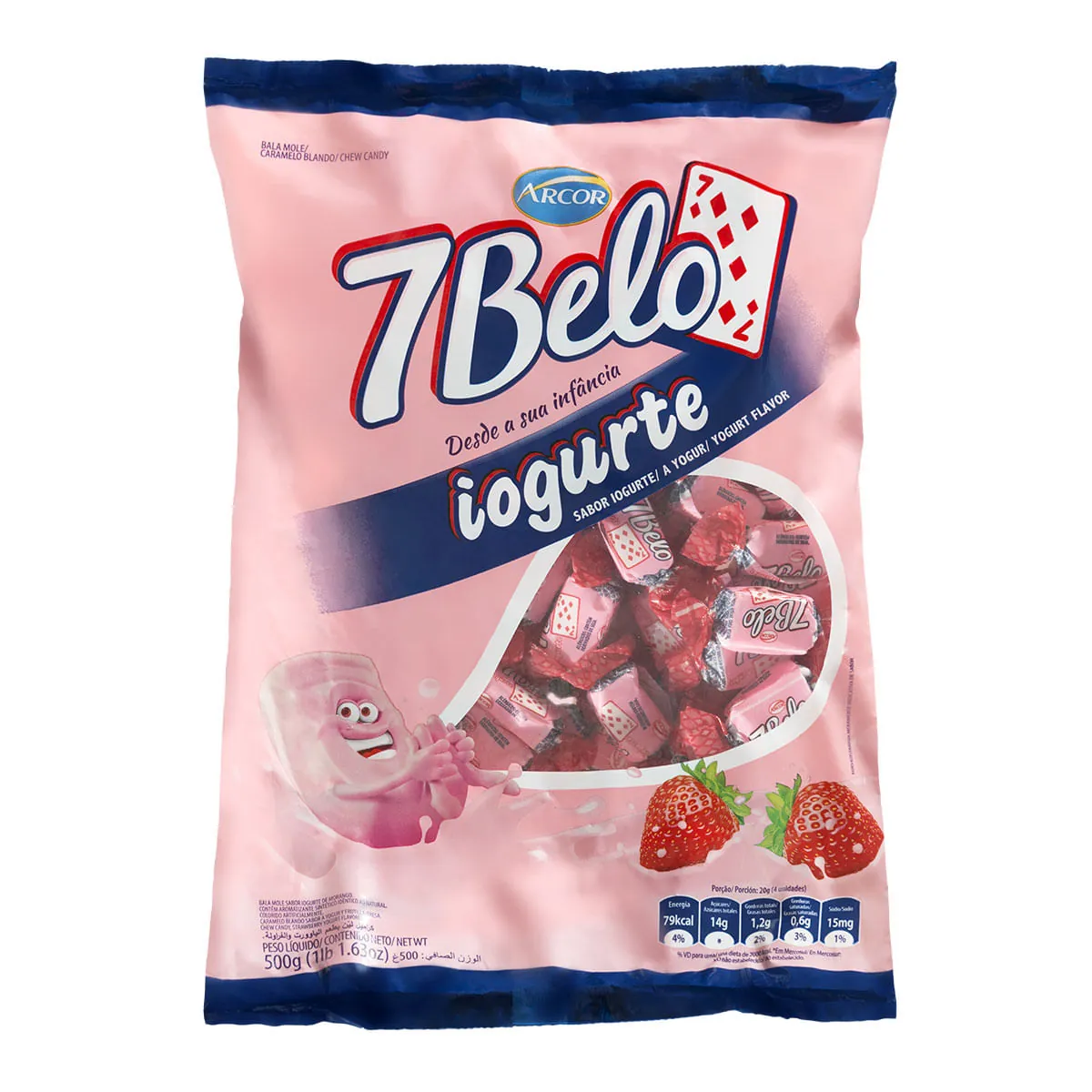 Bala Arcor 500g 7 Belo Iogurt