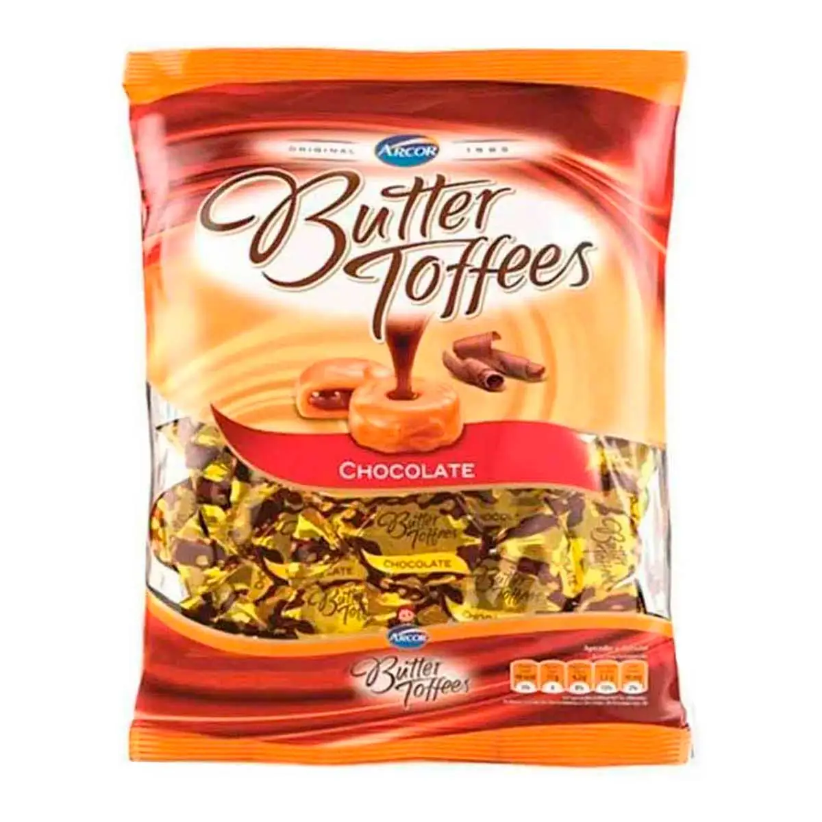 Bala Arcor Butt.toffees 500g Chocolate