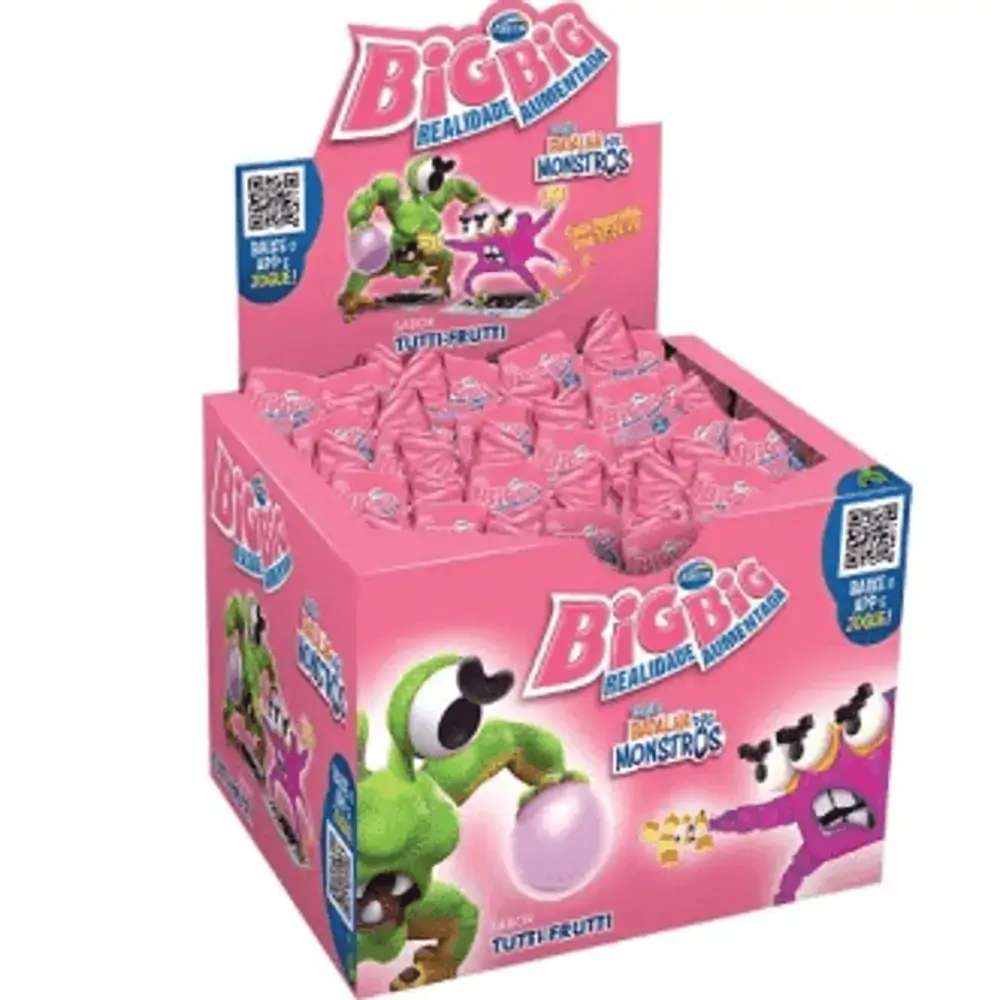 Chiclete Tutti Frutti Big Big Caixa 315g Edição Batalha Dos Monstros
