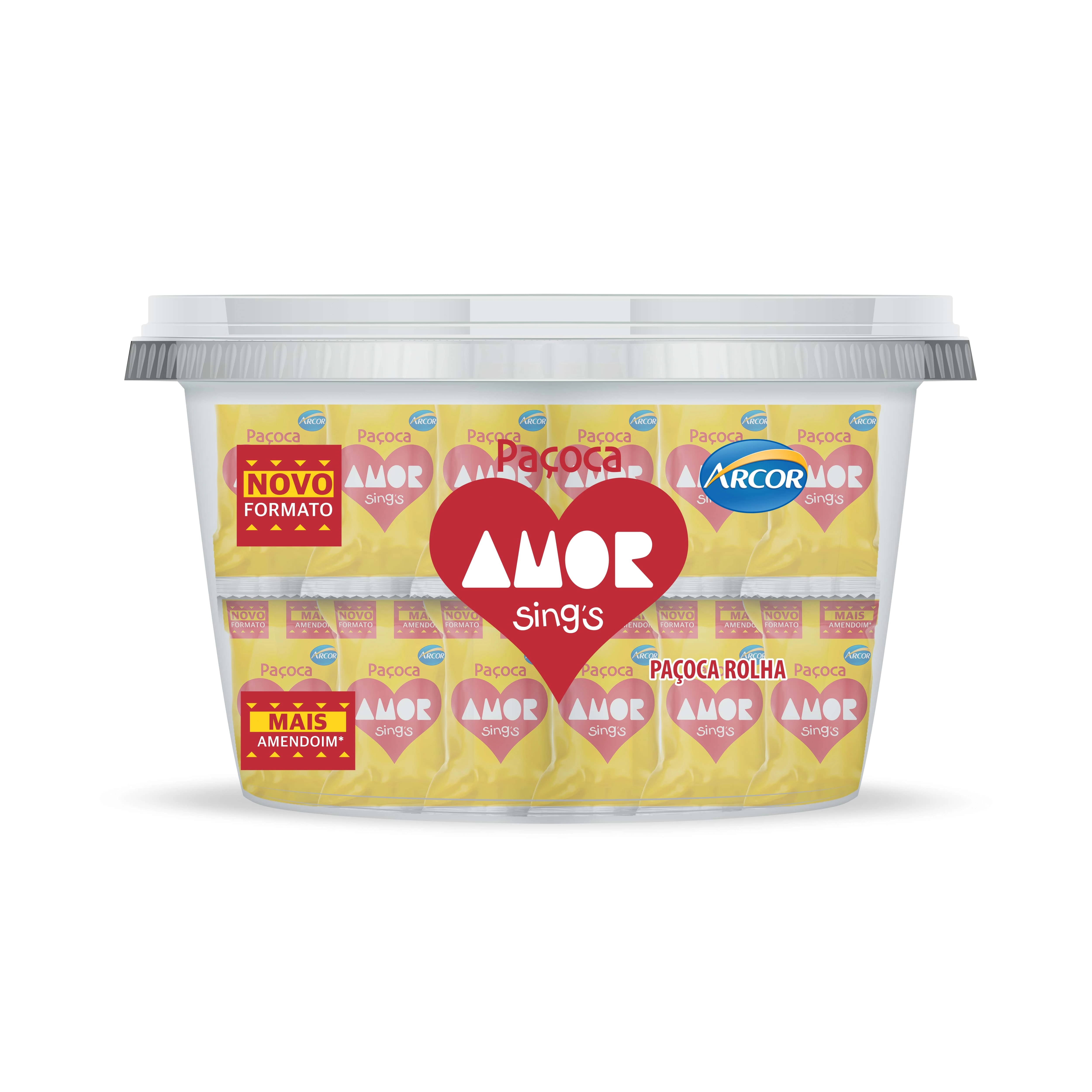 Paçoca Rolha Amor Sings Pote 480g
