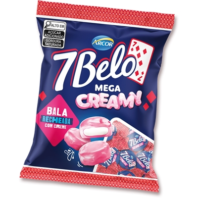 Bala Arcor 7 Belo Recheada Framboesa 90 Gr