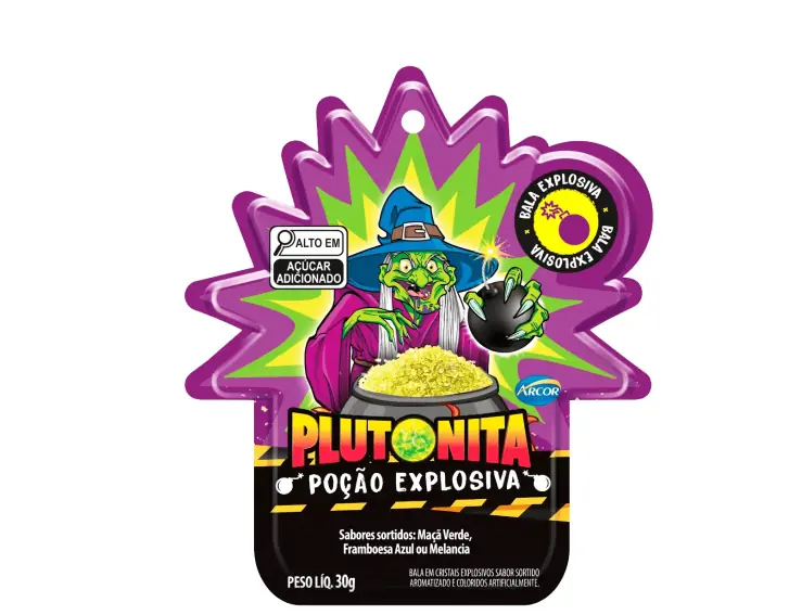 Bala De Cristais Explosivos Sortida Poção Explosiva Plutonita Pacote 30g