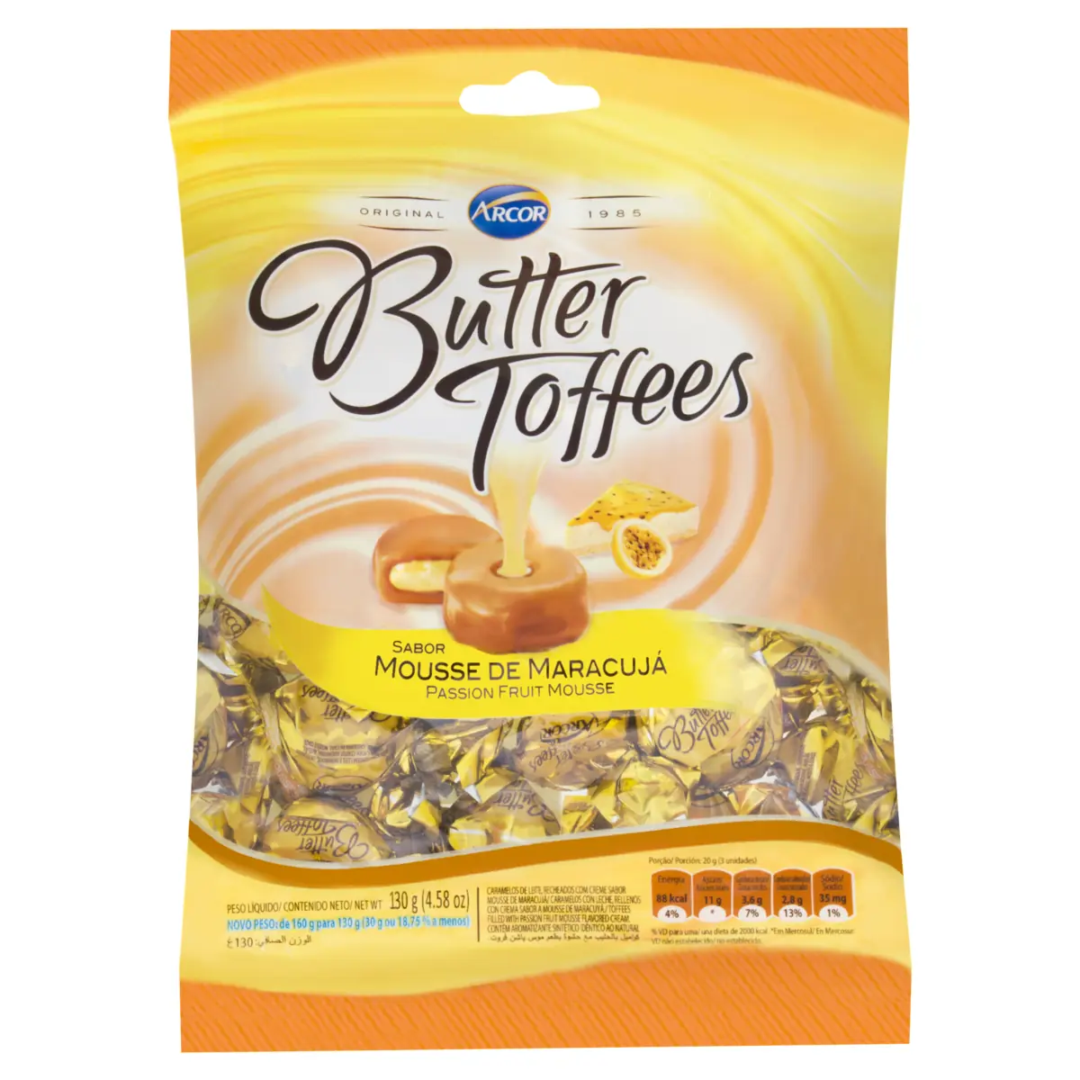 Bala Mousse De Maracujá Butter Toffees Pacote 90g