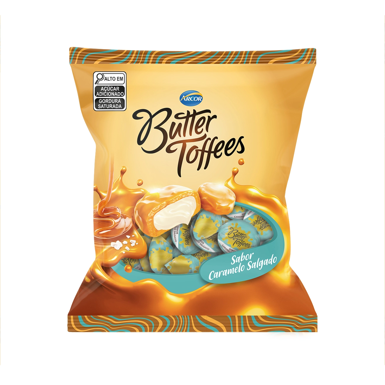 Bala Caramelo Salgado Butter Toffees Pacote 90g