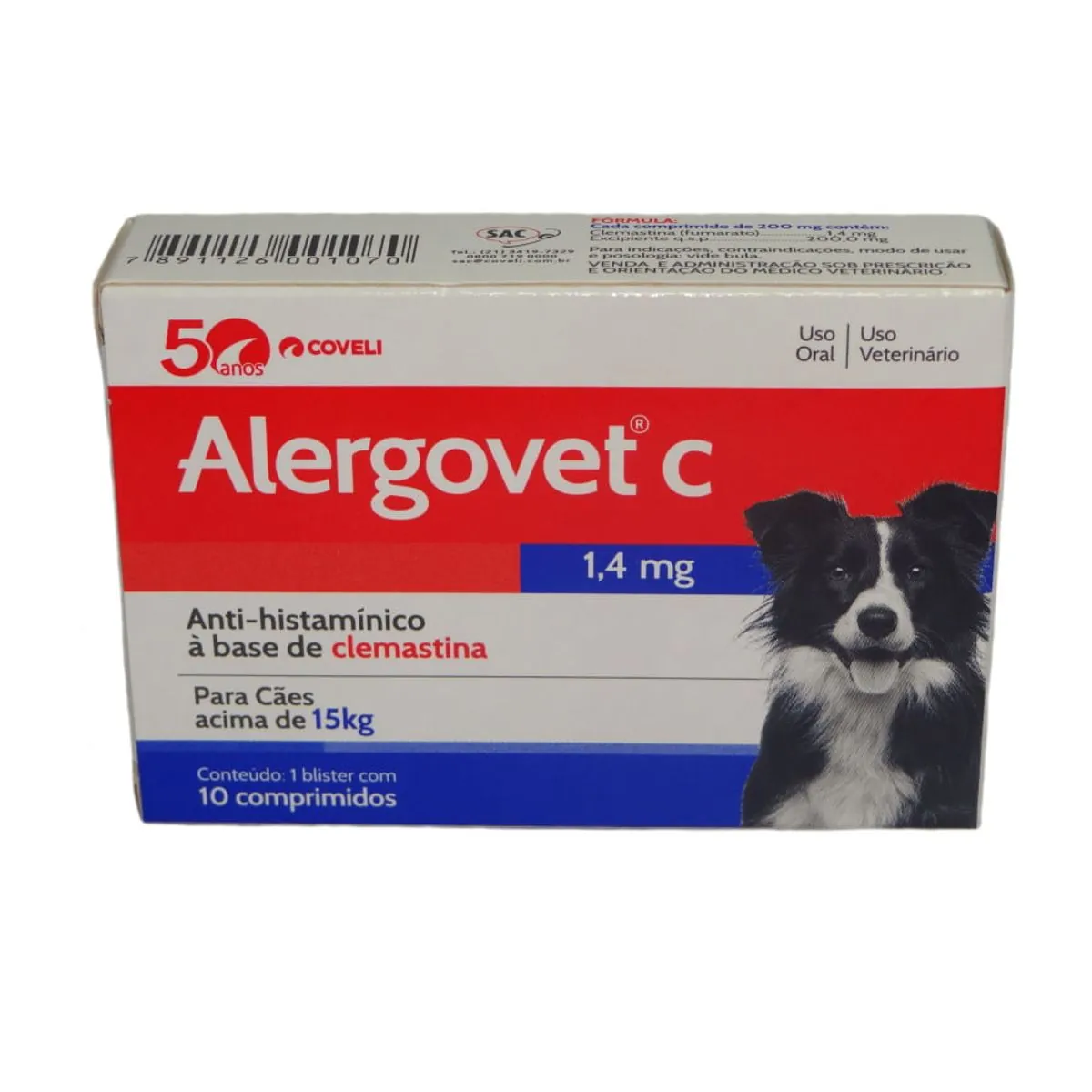 Alergovet C Coveli 10 Comprimidos 1,4mg