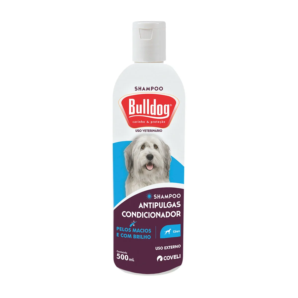Shampoo E Condicionador Para Cães Antipulgas Bulldog Frasco 500ml