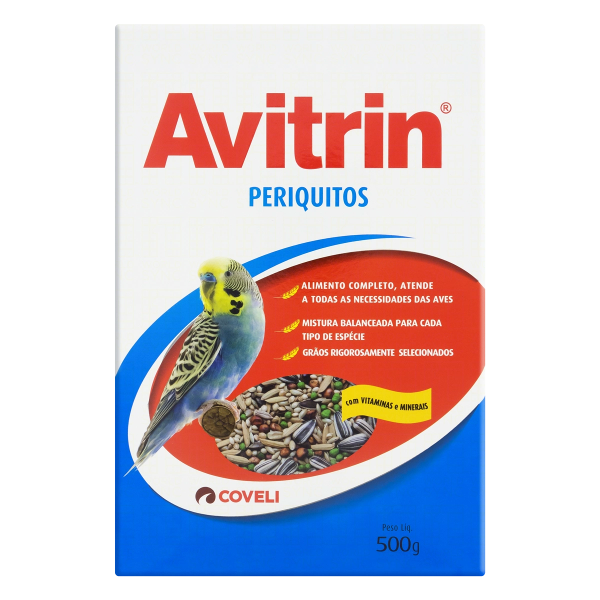 Alimento Para Pássaros Periquitos Avitrin Caixa 500g