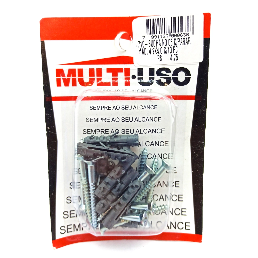 Bucha M Uso C/paraf N6 C/10 000710