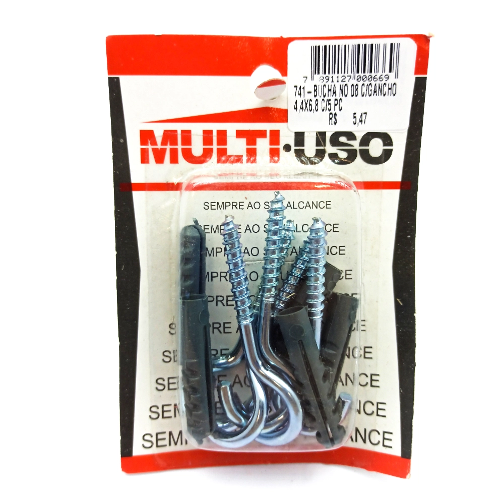 Multi Bucha 8 C/gancho 4,4x6,8 C/5