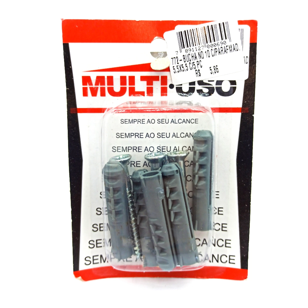 Bucha Multi Uso N 10 C/paraf C/5 R 000772