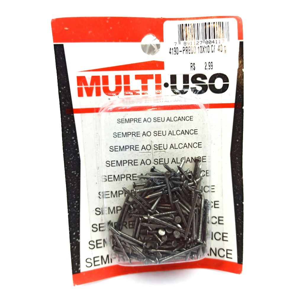 Prego 10x10 C/cab M Uso 40 Gr