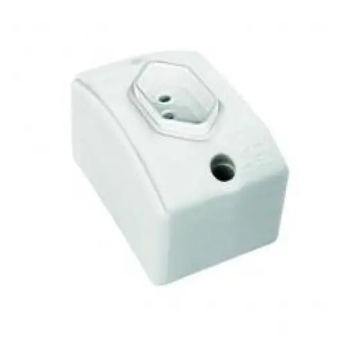 Tomada Sobrepor Retangular 2p+t 20a 715 Perlex Branco