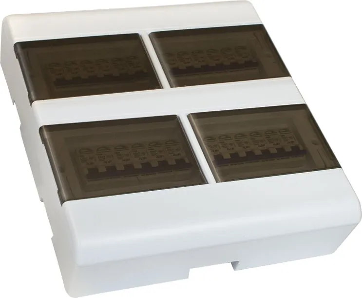 Quadro Distribuicao Plastico De Sobrepor 24 Disj. Din Tampa Fume Perlex