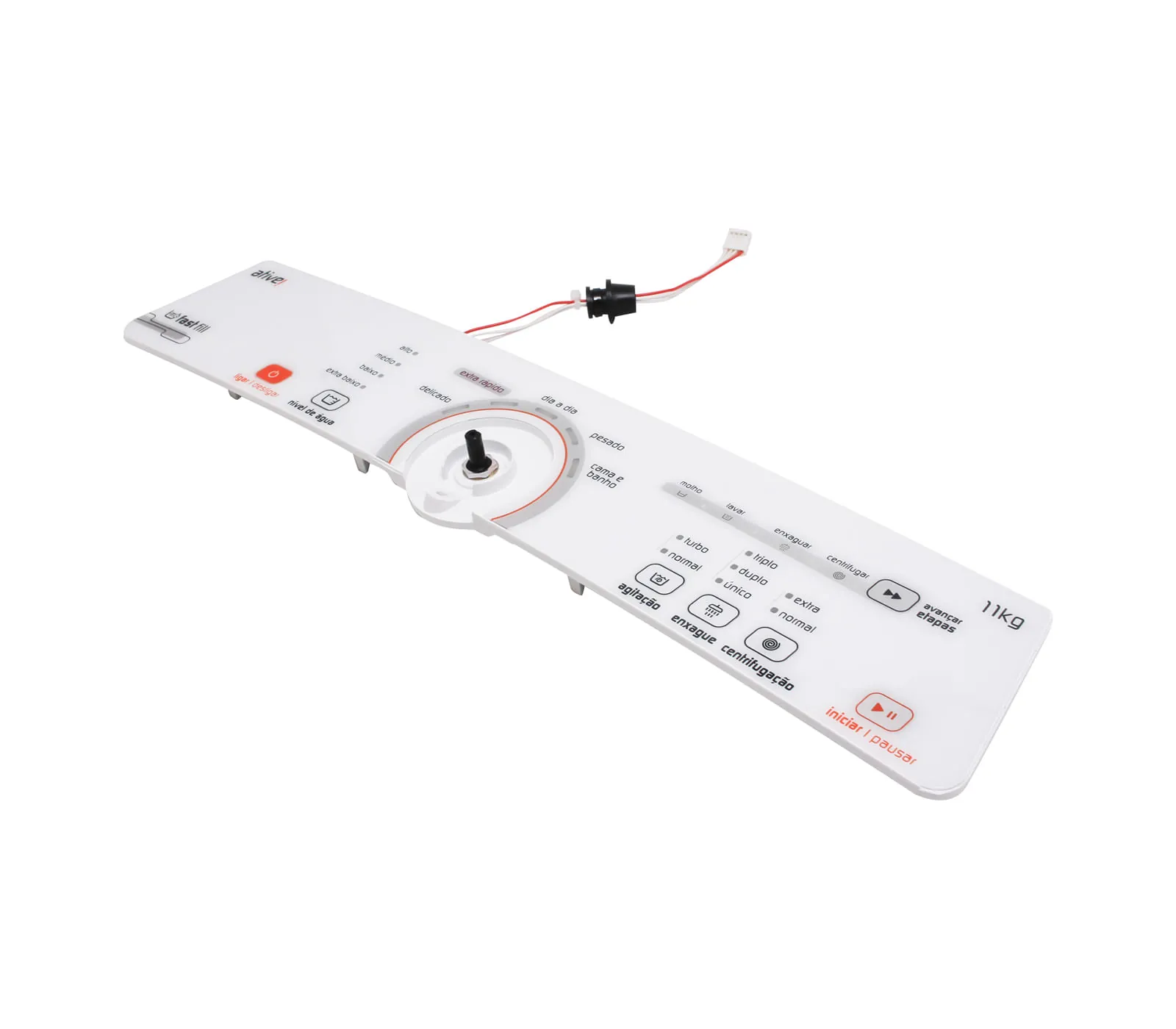 Conjunto Console Plástico E Placa De Interface Bivolt Para Máquina De Lavar 11kg Brastemp - W10463578 W10463578