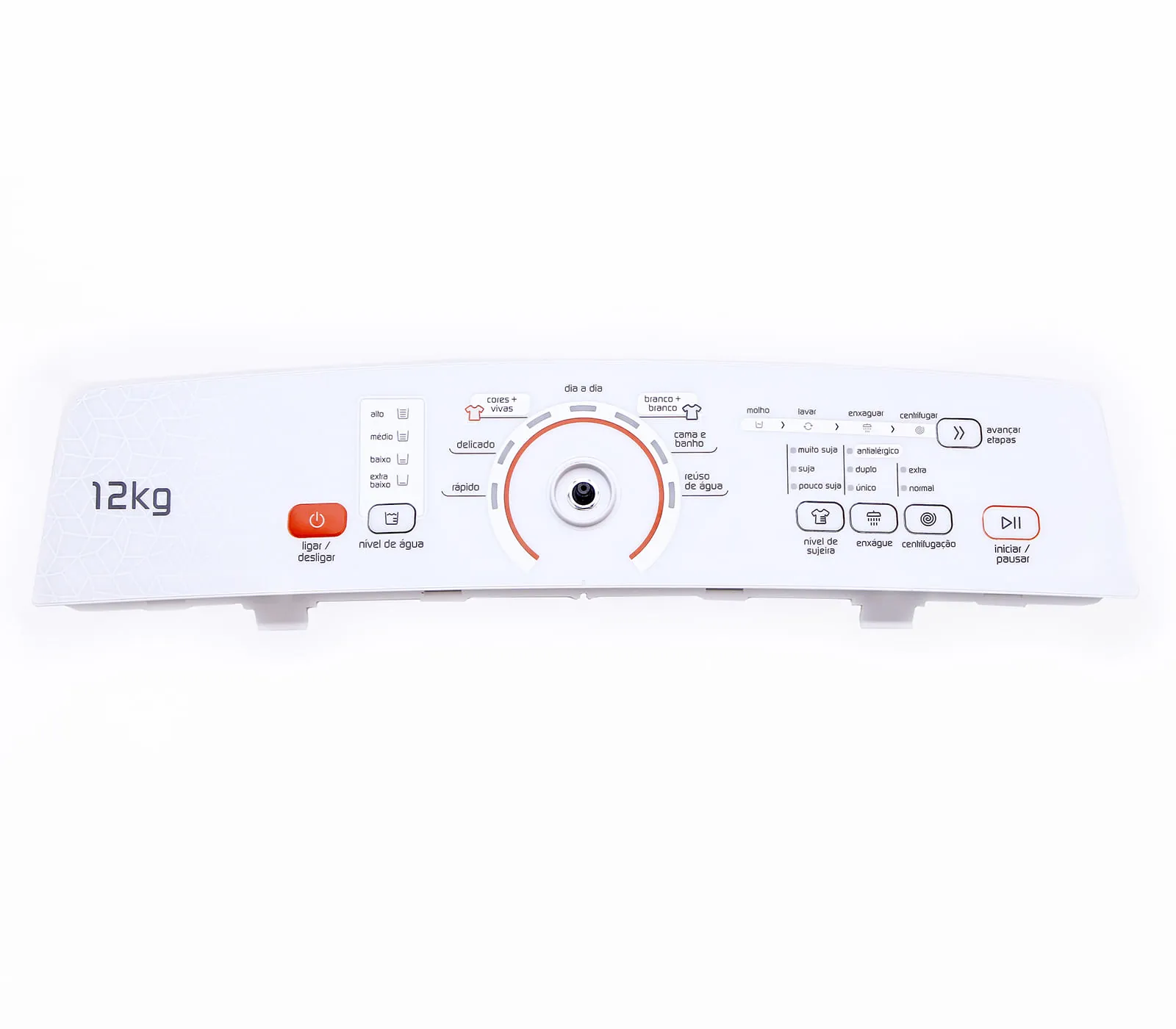 Conjunto Console Plástico E Placa De Interface 12kg Bivolt Para Máquina De Lavar Brastemp - W10772235 W10772235
