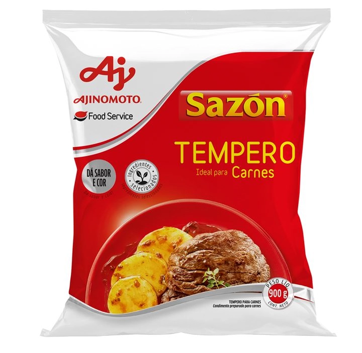 Tempero Pó Para Carnes Sazón Pacote 900g
