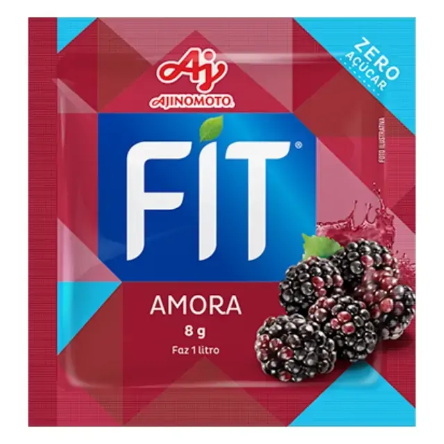 Refresco Em Pó Amora Mid Zero Pacote 8g