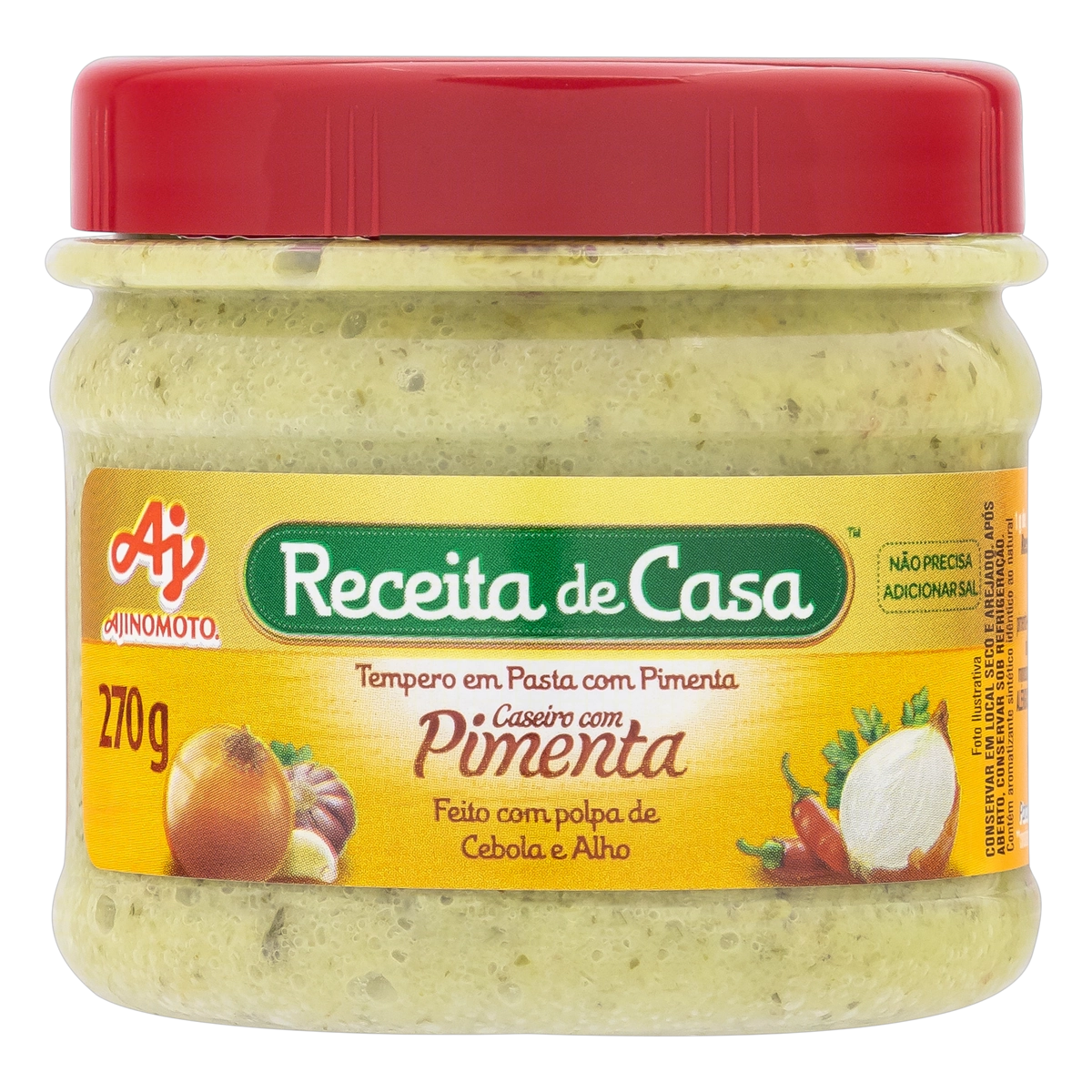 Tempero Pasta Caseiro Com Pimenta Receita De Casa Pote 270g