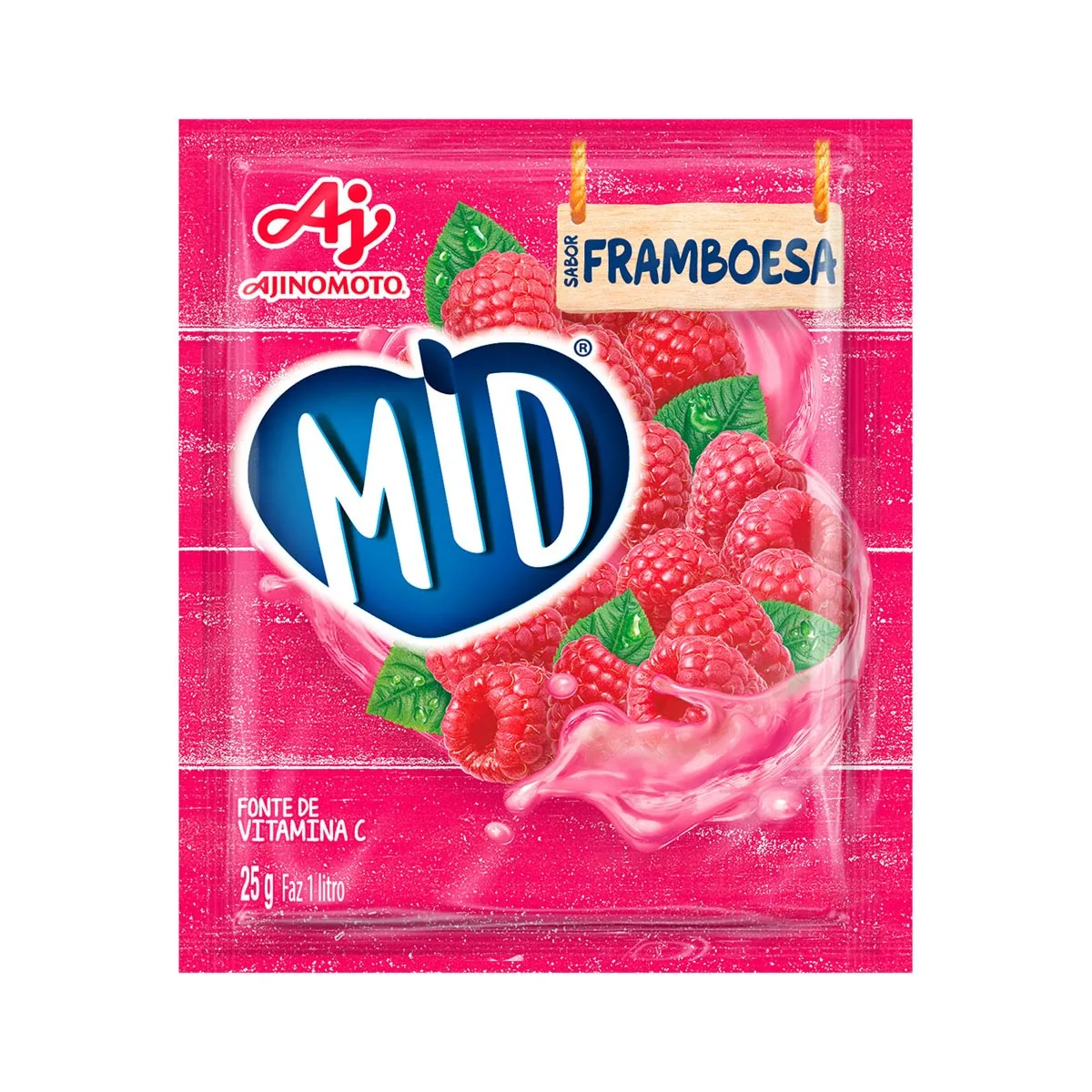 Refresco em Pó Mid Framboesa 25g